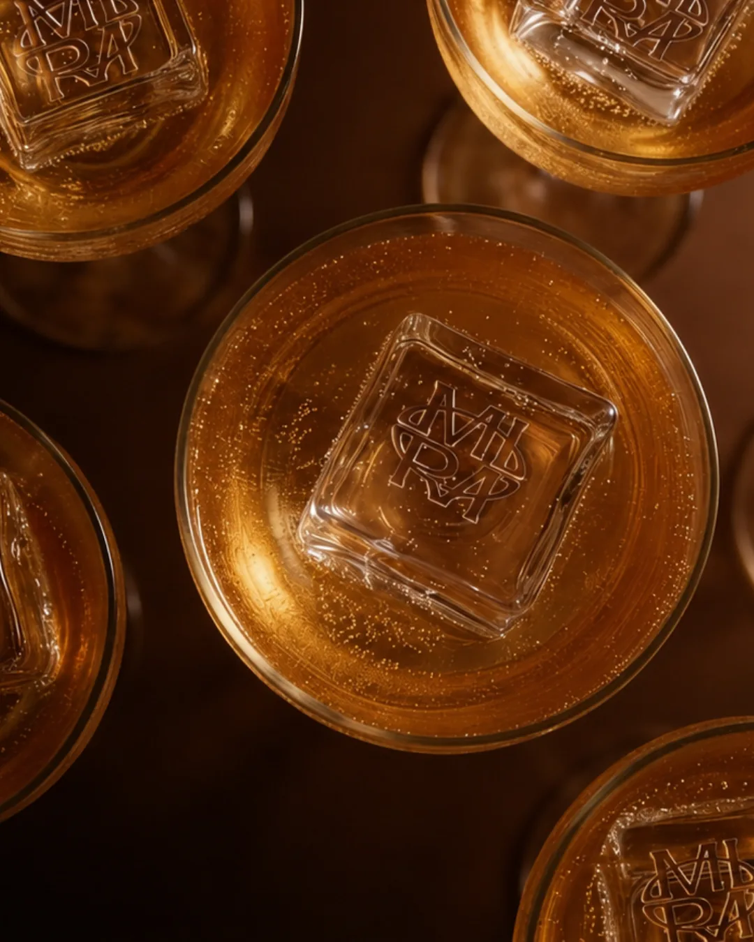 Whisky served with the MIRA monogram